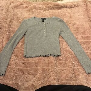 Forever 21 long sleeve gray small
